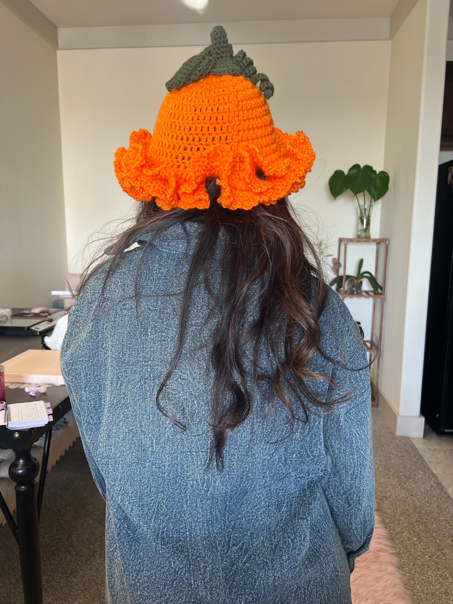 Pumpkin Ruffled Hat